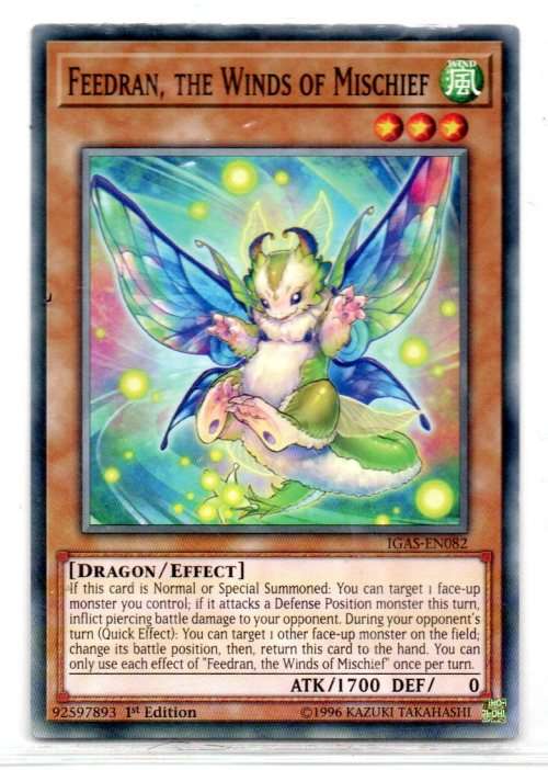 Yu-Gi-Oh! - Feedran, The Winds of Mischief - 1st Ed/Common - Ignition Assault (IGAS-EN082)