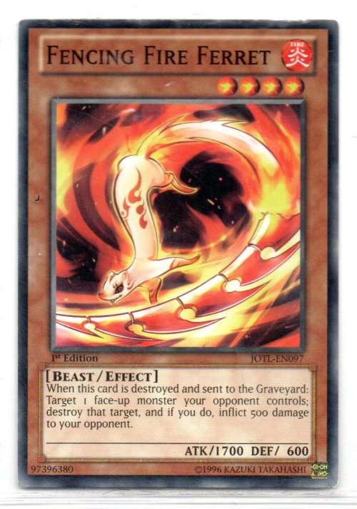 Yu-Gi-Oh! - Fencing Fire Ferret - 1st Ed/Common - Judgement of the Light (JOTL-EN097)