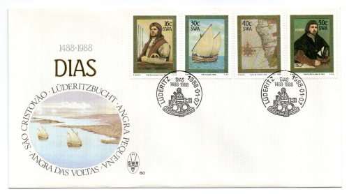 1988 South-West Africa Bartolomeu Dias FDC 60 & Bulletin 54
