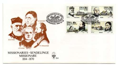 1989 South-West Africa Missionaries FDC 64 & Bulletin 58