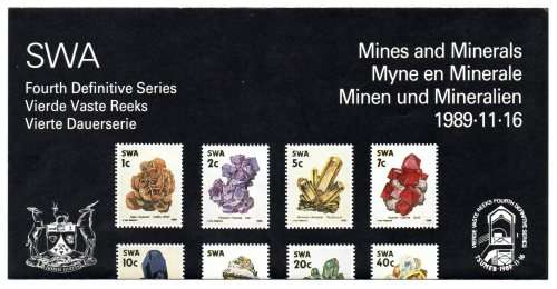 1989 South-West Africa Mines and Minerals 4th Definitive Series FDC 4.1 & Bulletin 61