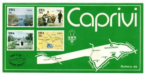 1986 South-West Africa Caprivi FDC 55 & Bulletin 49