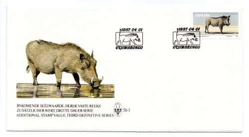 1987 South-West Africa Additional Stamp Value 3rd Definitive Series FDC 56.1 & Bulletin 50.1