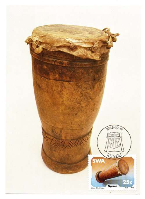 1985 South-West Africa Indigenous Traditional Musical Instruments Postcard#26 - 29 Set