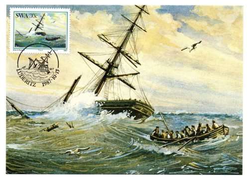 1987 South-West Africa Shipwrecks Postcard #58 - 61 Set