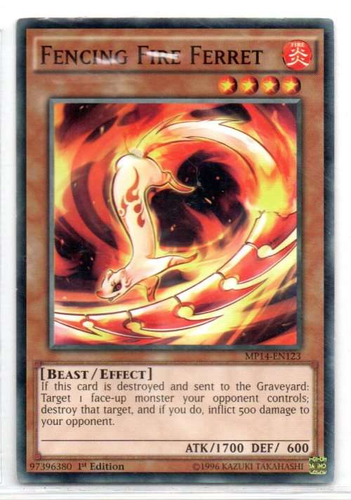 Yu-Gi-Oh! - Fencing Fire Ferret - 1st Ed/Common - 2014 Mega-Tin Mega Pack (MR14-EN123)