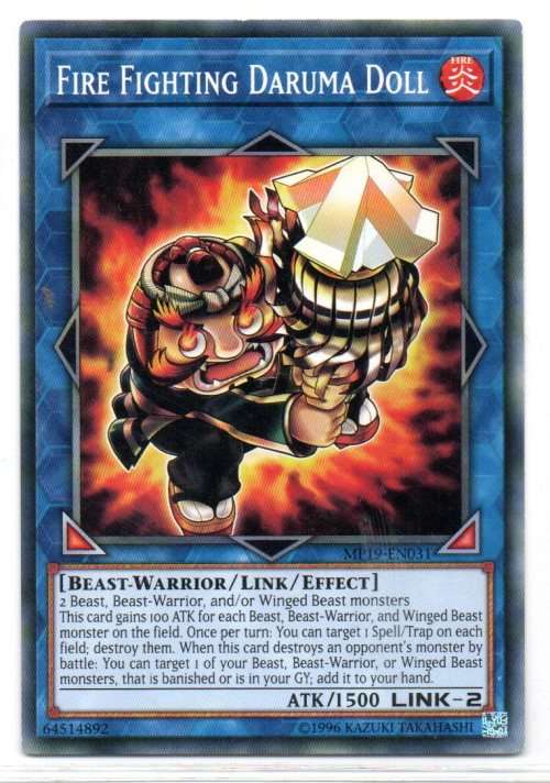 Yu-Gi-Oh! - Fire Fighting Daruma Doll - Common - 2019 Gold Sarcophagus Tin Mega Pack (MP19-EN031)