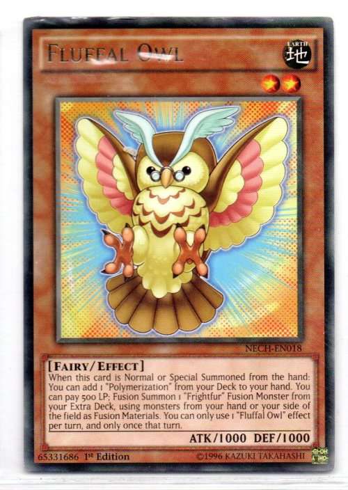 Yu-Gi-Oh! - Fluffal Owl - 1st Ed/Rare - The New Challengers (NECH-EN018)