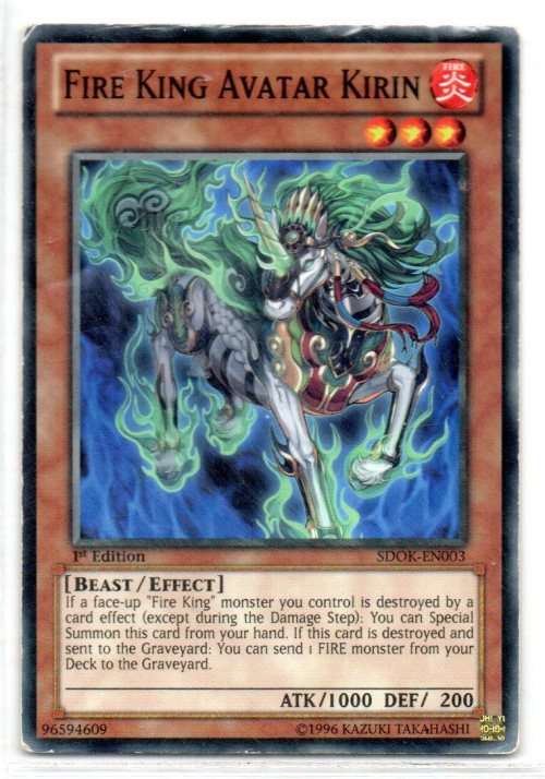Yu-Gi-Oh! - Fire King Avatar Kirin - 1st Ed/Common - Onslaught of the Fire Kings Structure Deck (SDO