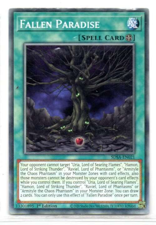Yu-Gi-Oh! - Fallen Paradise - 1st Ed/Common - Structure Deck: Sacred Beasts (SDSA-EN021)