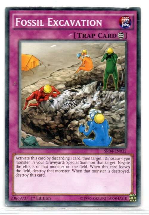 Yu-Gi-Oh! - Fossil Excavation - 1st Ed/Common - Dinosmasher`s Fury Structure Deck (SR04-EN032)