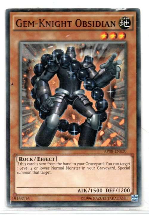 Yu-Gi-Oh! - Gem-Knight Obsidian - Common - Obsidian - Astral Pack Eight (AP08-EN020)