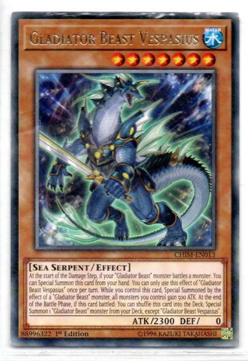 Yu-Gi-Oh! - Gladiator Beast Vespasius - 1st/Ultra Rare - Chaos Impact Sneak Peek Participation Card