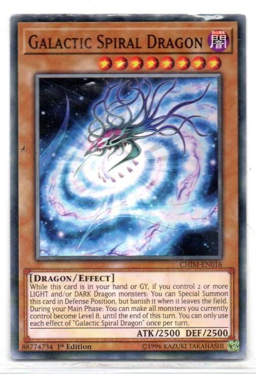 Yu-Gi-Oh! - Galactic Spiral Dragon - 1st Ed/Common - Chaos Impact (CHIM- EN016)