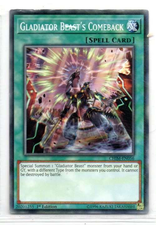 Yu-Gi-Oh! - Gladiator Beast`s Comeback - 1st Ed/Common - Chaos Impact (CHIM-EN056)