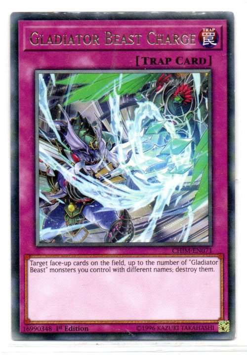Yu-Gi-Oh! - Gladiator Beast Charge - 1st Ed/Rare - Chaos Impact (CHIM-EN071)
