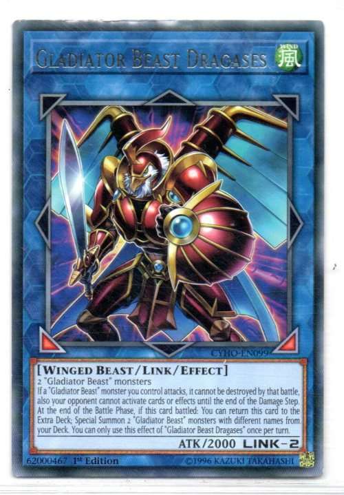 Yu-Gi-Oh! - Gladiator Beast Dragases - 1st Ed/Rare - Cybernetic Horizon (CYHO-EN099)
