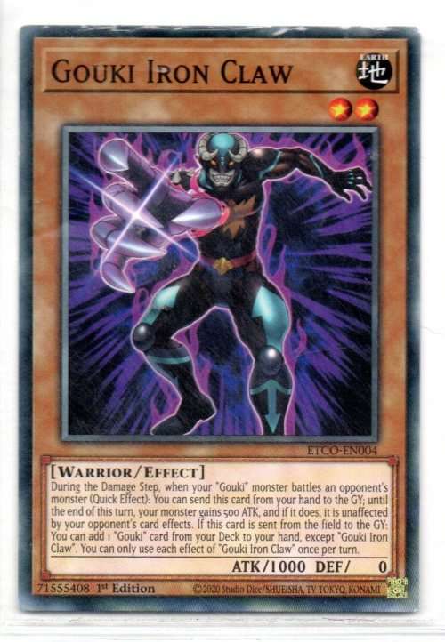 Yu-Gi-Oh! - Gouki Iron Claw - 1st Ed/Common - Eternity Code (ETCO-EN004)