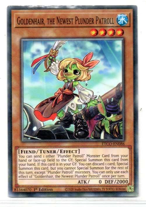 Yu-Gi-Oh! - Goldenhair, The Newest Plunder Patroll - 1st Ed/Common - Eternity Code (ETCO-EN086)