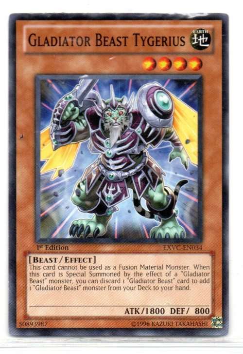 Yu-Gi-Oh! - Gladiator Beast Tygerius - 1st Ed/Common - Extreme Victory (EXVC-EN034)