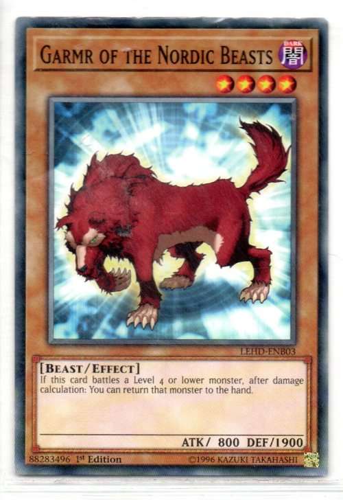 Yu-Gi-Oh! - Garmr of the Nordic Beasts - 1st Ed/Common - Legendary Hero Decks (LEHD-ENB03)