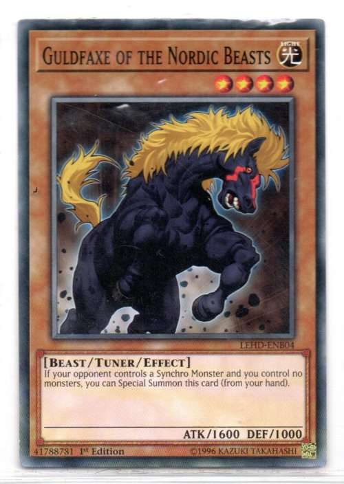Yu-Gi-Oh! - Guldfaxe of the Nordic Beasts - 1st Ed/Common - Legendary Hero Decks (LEHD-ENB04)