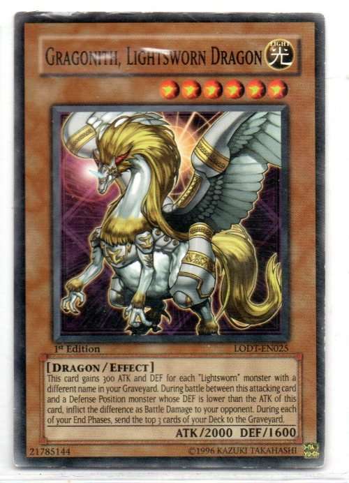 Yu-Gi-Oh! - Gragonith, Lightsworn Dragon - 1st Ed/ Common - Light of Destruction (LODT-EN025)