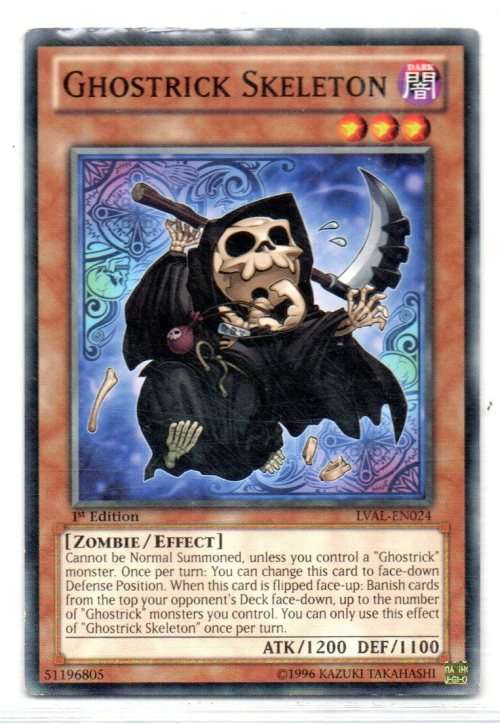 Yu-Gi-Oh! - Ghostrick Skeleton - 1st Ed/Common - Legacy of the Valiant (LVAL-EN024)