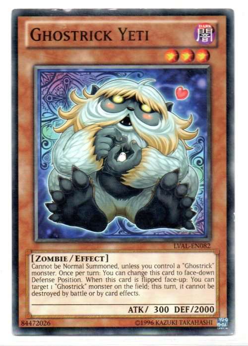 Yu-Gi-Oh! - Ghostrick Yeti - Common - Legacy of the Valiant (LVAL-EN082)