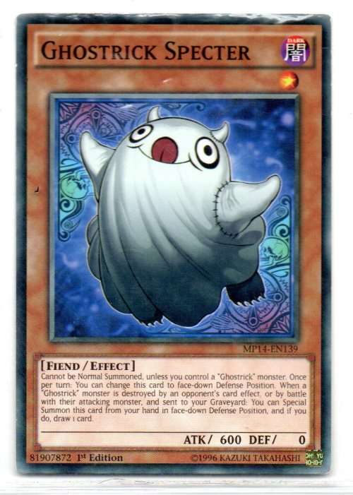 Yu-Gi-Oh! - Ghostrick Specter - 1st Ed/Common - 2014 Mega-Tin Mega Pack (MP14-EN139)