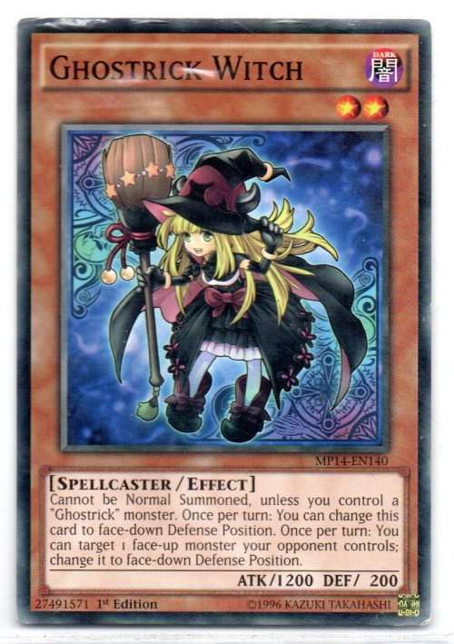 Yu-Gi-Oh! - Ghostrick Witch - 1st Ed/Common - 2014 Mega-Tin Mega Pack (MP14-EN140)