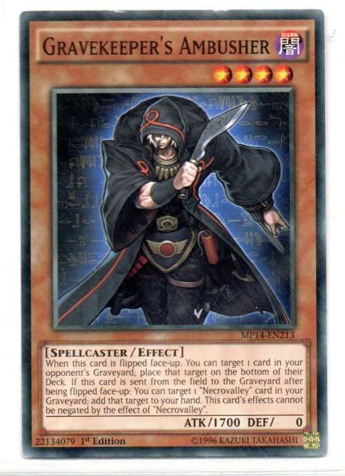 Yu-Gi-Oh! - Gravekeeper`s Ambusher - 1st Ed/Common - 2014 Mega-Tin Mega Pack (MP14-EN213)