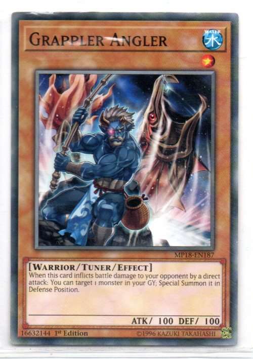 Yu-Gi-Oh! - Grappler Angler - 1st Ed/Common - 2018 Mega-Tin Mega Pack (MP18-EN187)