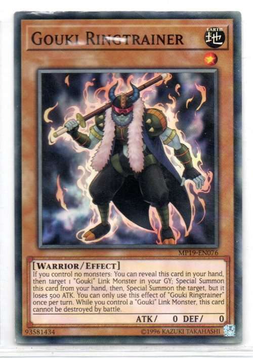 Yu-Gi-Oh! - Gouki Ringtrainer - Common -2019 Gold Sarcophagus Tin Mega Pack (MP19-EN076)