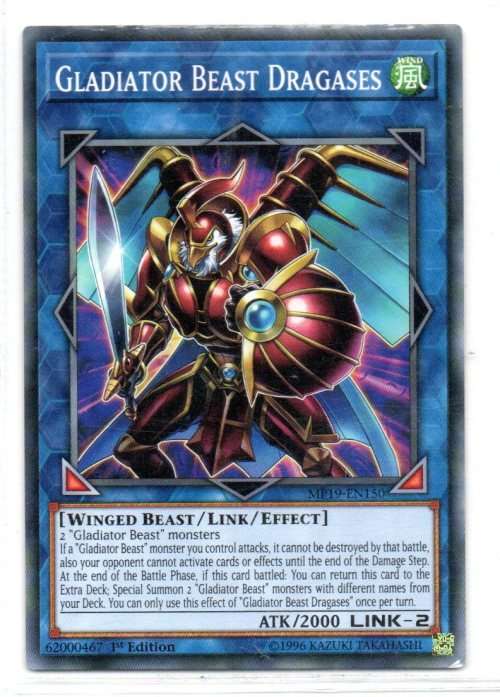 Yu-Gi-Oh! - Gladiator Beast Dragases - 1st Ed/Common - 2019 Gold Sarcophagus Tin Mega Pack (MP19-EN1