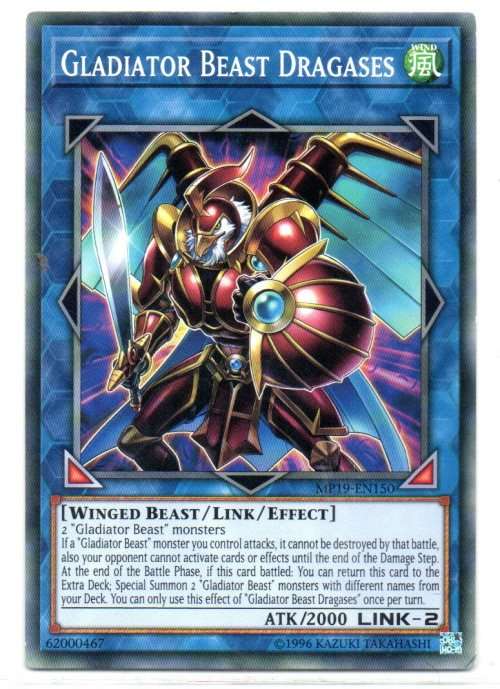 Yu-Gi-Oh! - Gladiator Beast Dragases - Common - 2019 Gold Sarcophagus Tin Mega Pack (MP19-EN1
