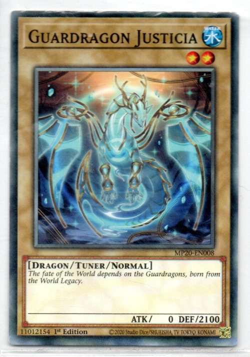 Yu-Gi-Oh! - Guardragon Justicia - 1st Ed/ Common - 2020 Tin of Lost Memories (MP20-EN008)