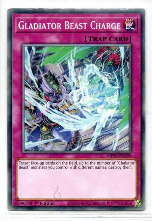 Yu-Gi-Oh! - Gladiator Beast Charge - 1st Ed/Common - 2020 Tin of Lost Memories (MP20-EN193)