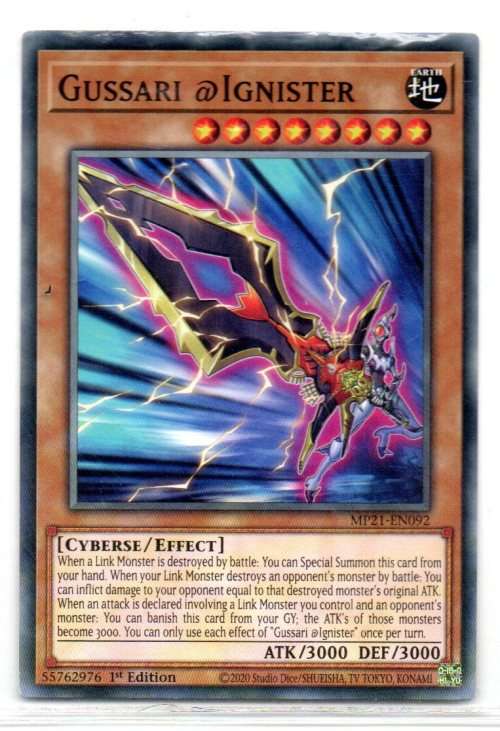 Yu-Gi-Oh! - Gussari @Ignister - 1st Ed/Common - 2021 Tin of Ancient Battles (MP21-EN092)