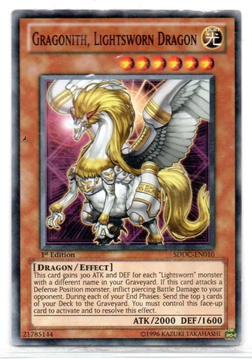 Yu-Gi-Oh! - Gragonith, Lightsworn Dragon -  1st Ed/Common - Structure Deck: Dragons Collide (SDDC-EN