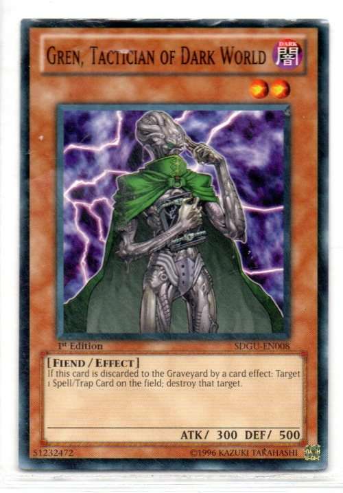 Yu-Gi-Oh! - Gren, Tactician of Dark World - 1st Ed/Common - Structure Deck: Gates of the Underworld