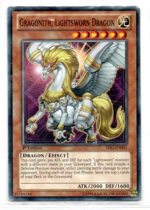 Yu-Gi-Oh! - Gragonith, Lightsworn Dragon -  1st Ed/Common - Structure Deck: Realm of Light (SDLI-EN0