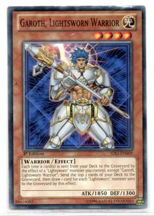 Yu-Gi-Oh! - Garoth, Lightsworn Warrior - 1st Ed/Common - Structure Deck: Realm of Light (SDLI-EN009)