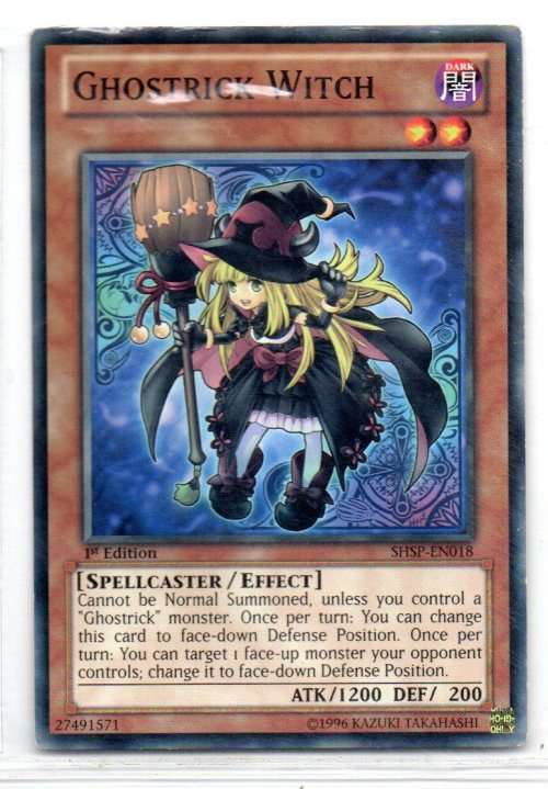 Yu-Gi-Oh! - Ghostrick Witch - 1st Ed/Common - Shadow Specters (SHSP-EN018)