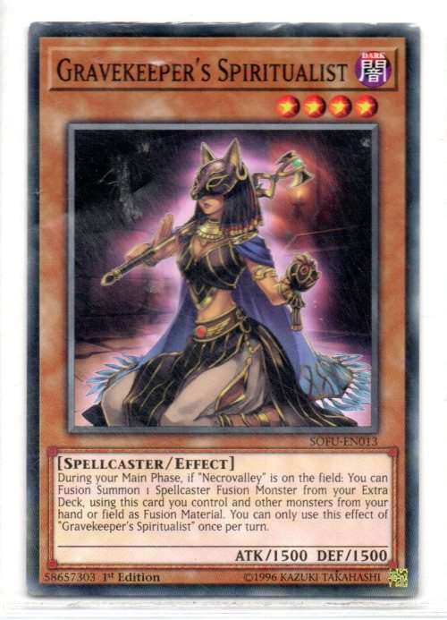 Yu-Gi-Oh! - Gravekeeper`s Spiritualist - 1st Ed/Short Print - Soul Fusion ( SOFU-EN013)