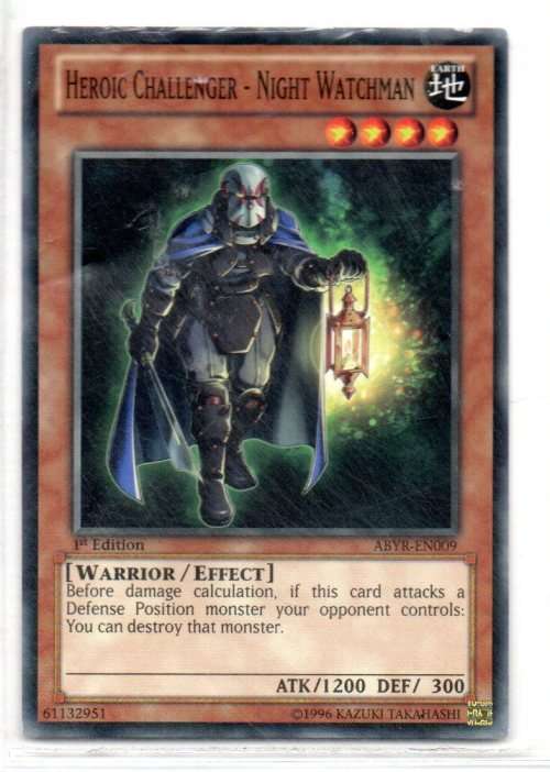 Yu-Gi-Oh! - Heroic Challenger- Night Watchman - 1st Ed/Common - Abyss Rising (ABYR-EN009)