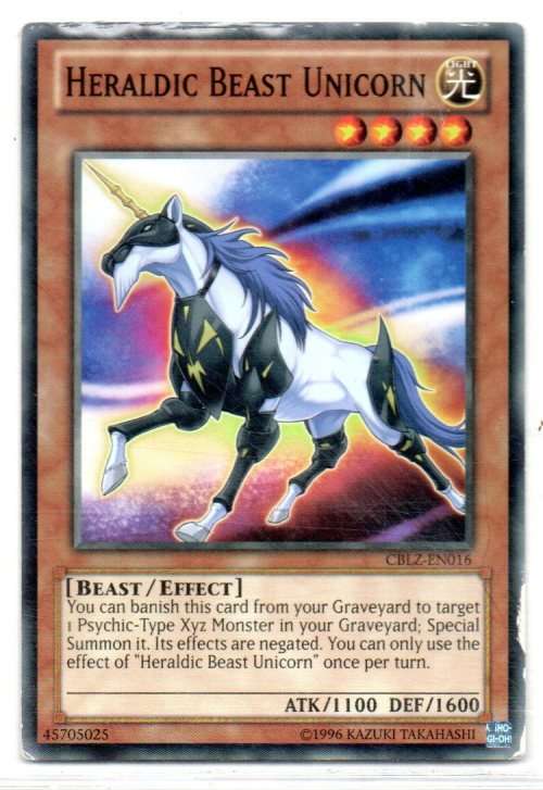 Yu-Gi-Oh! - Heraldic Beast Unicorn - Common - Cosmo Blazer (CBLZ-EN016)