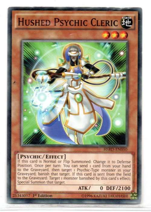 Yu-Gi-Oh! - Hushed Psychic Cleric - 1st Ed/Common - High-Speed Riders (HSRD-EN050)