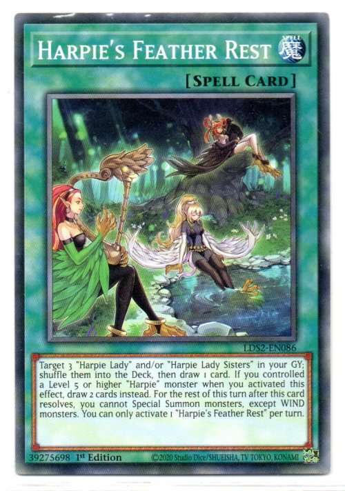 Yu-Gi-Oh! - Harpie`s Feather Rest - 1st Ed/Common - Legendary Duelists: Season 2 (LDS2-EN086)