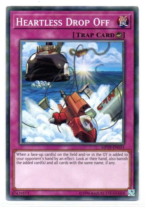 Yu-Gi-Oh! - Heartless Drop Off - Common - 2019 Gold Sarcophagus Tin Mega Pack (MP19-EN051)